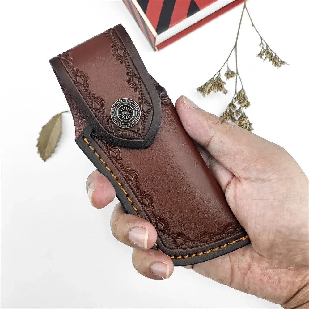 Edc Carry Belt Leather - Étui de couteau en cuir de
